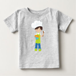 Backwaren, Bäcker, Bäckerei, Schürze, Niedlicher J Baby T-shirt