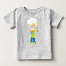 Backwaren, Bäcker, Bäckerei, Schürze, Niedlicher J Baby T-shirt
