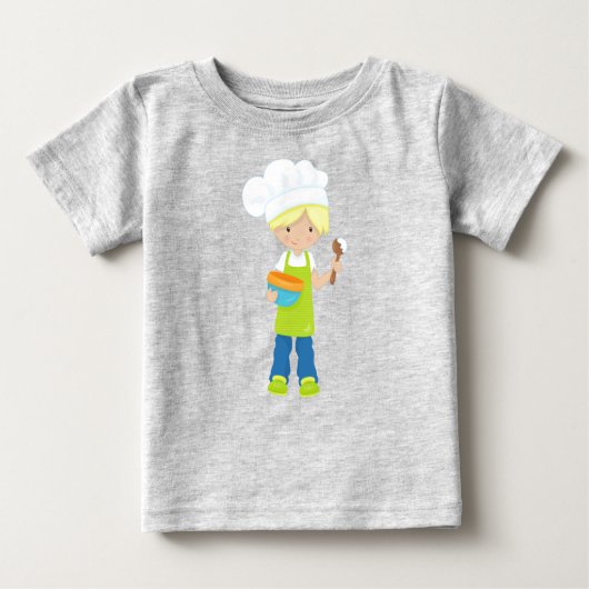 Backwaren, Bäcker, Bäckerei, Schürze, Niedlicher J Baby T-shirt (Vorderseite)