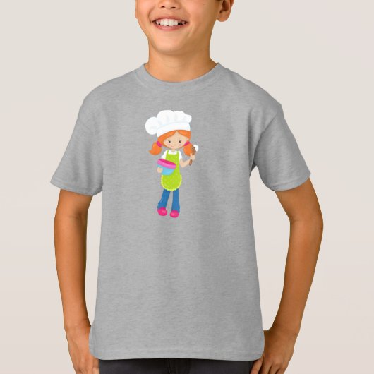 Backwaren, Bäckerei, Bäckerei, Niedliches Mädchen, T-Shirt (Vorderseite)