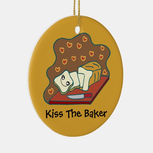 Backwaren Bäckerei Niedlich Kawaii Brot Liebe Keramik Ornament (Rechts)