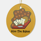 Backwaren Bäckerei Niedlich Kawaii Brot Liebe Keramik Ornament (Links)