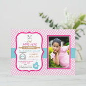 Backwaren Backwaren Jegliches Alter Geburtstagspar Einladung (Stehend Vorderseite)