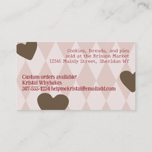 Backwaren Backwaren Visitenkarte (Rückseite)