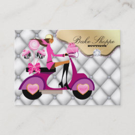 Backwaren Business Card White Diamonds Pop B Visitenkarte