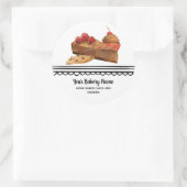 Backwaren Business Dessert Packprodukt Runder Aufkleber (Tasche)