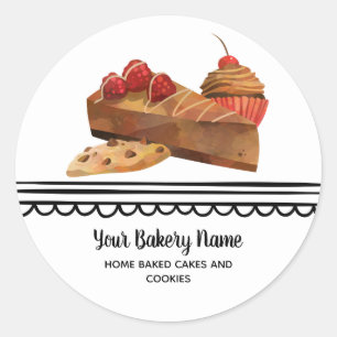 Backwaren Business Dessert Packprodukt Runder Aufkleber