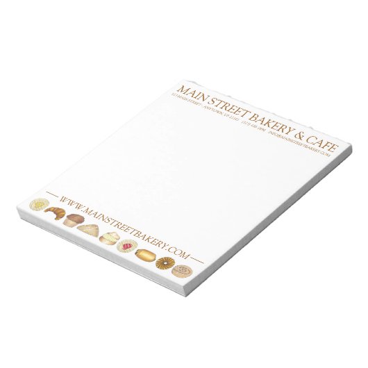 Backwaren Croissant Donut Muffin Pastrie Notizblock (Rotiert)