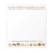 Backwaren Croissant Donut Muffin Pastrie Notizblock (Vorderseite)