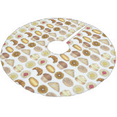 Backwaren Croissant Donut Muffin Pastrie Polyester Weihnachtsbaumdecke (Schrägansicht)
