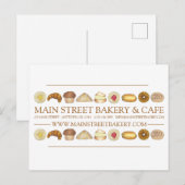 Backwaren Croissant Donut Muffin Pastrie Postkarte (Vorne/Hinten)