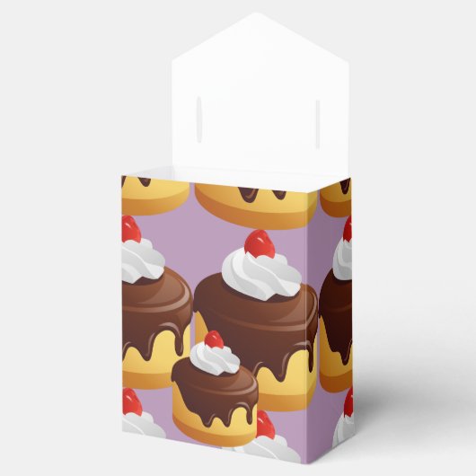 Backwaren Custom Zelt Gevor Box Lila Geschenkschachtel (Geöffnet)