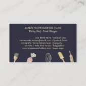 Backwaren für Navy Koch kochen Visitenkarte (Rückseite)
