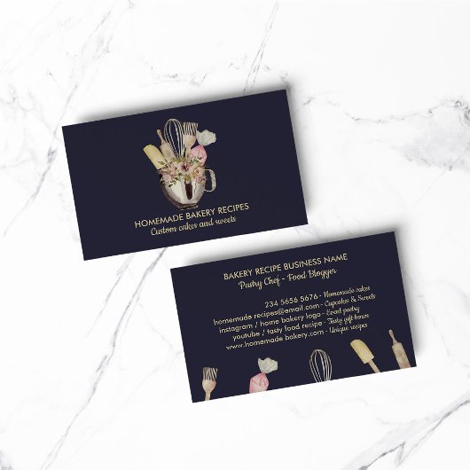 Backwaren für Navy Koch kochen Visitenkarte