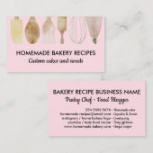 Backwaren Handwerkzeuge Backwaren Kochkuchen Dekor Visitenkarte (Vorne/Hinten)