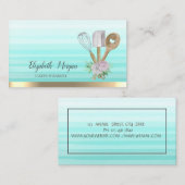 Backwaren Handwerkzeuge Strip Ombre Visitenkarte (Vorne/Hinten)