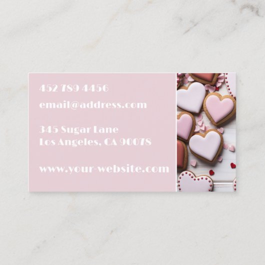 Backwaren in sanften Farben Visitenkarte (Rückseite)