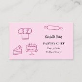 Backwaren Koch Küchenutensilien Slogan QR Code pin Visitenkarte (Vorderseite)