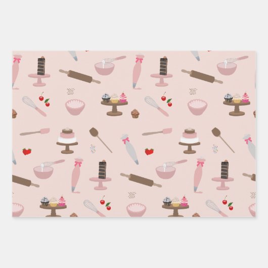 Backwaren & Kochen Backwaren Kochen Geschenkpapier Set (Vorderseite 3)