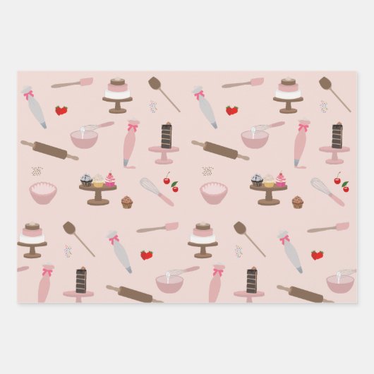 Backwaren & Kochen Backwaren Kochen Geschenkpapier Set (Vorderseite)