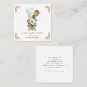 Backwaren & Kochen Backwaren Konditorei Koch Quadratische Visitenkarte (Vorne/Hinten)