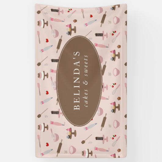 Backwaren & Kochutensilien Backwarengeschäft Unter Banner (Vertikal)