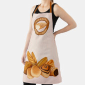 Backwaren Konditorei Brot Baker Logo Rosa Streifen Schürze (InSitu)