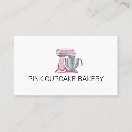 Backwaren Konditorei Cupcake Pink Mixer Visitenkarte (Vorderseite)