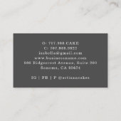 Backwaren Konditorei Koch Aquarell Backwerkzeuge S Visitenkarte (Rückseite)