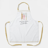 Backwaren Konditorei Koch Aquarell Backwerkzeuge Schürze (Vorderseite)