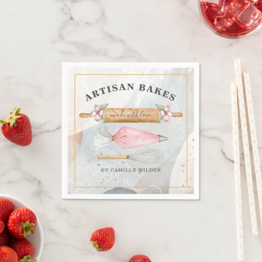 Backwaren Konditorei Koch Bäckereiwerkzeuge Serviette (Beispiel)