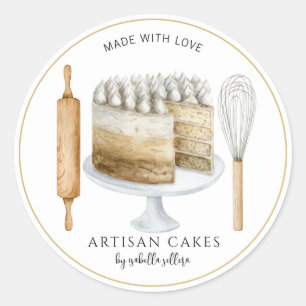 Backwaren Konditorei Koch Baker Cake Product Label Runder Aufkleber