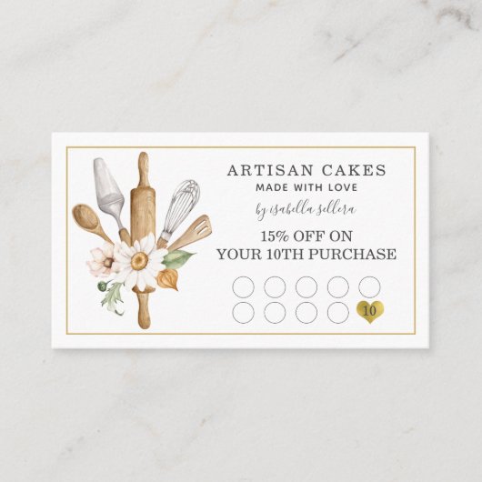 Backwaren Konditorei Koch Bakers Tools Loyalty Pun Treuekarte (Vorderseite)