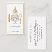 Backwaren Konditorei Koch Kuchen und Backgeschirr Visitenkarte (Vorne/Hinten)