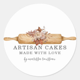 Backwaren Konditorei Koch Rolling Button Produktke Runder Aufkleber