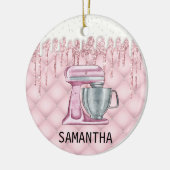 Backwaren Konditorei Zuckerguss Tropfen Monogramm  Keramik Ornament (Links)