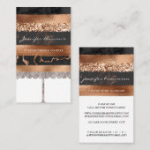 Backwaren Kuchen Bäckerei Glitz Kupfer Marmor Schw Visitenkarte (Vorne/Hinten)