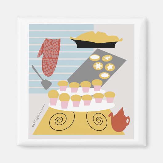 Backwaren, Kuchen, Kekse Magnet (Vorne)