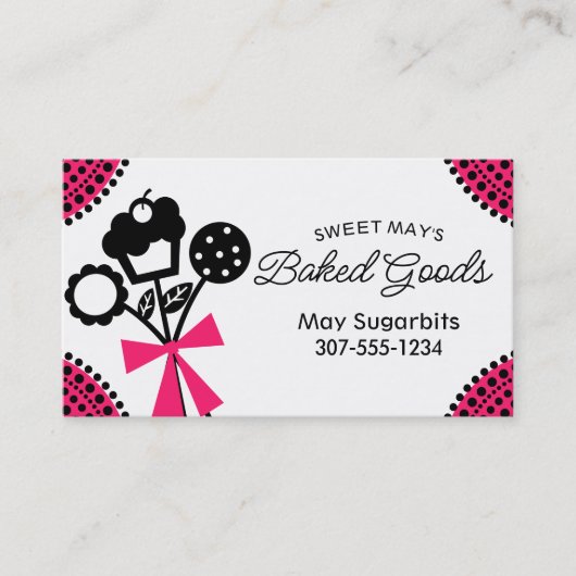 Backwaren Kuchen Kuchen Backwaren Backwaren Koch Visitenkarte (Vorderseite)