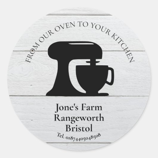 Backwaren Marketing zum Kochen Runder Aufkleber (Vorderseite)