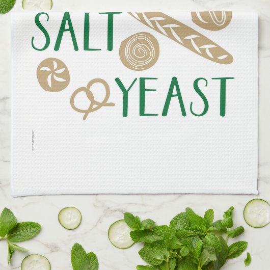 Backwaren Mehl Salzhefe Geschirrtuch (Gefaltet)