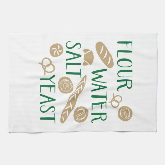 Backwaren Mehl Salzhefe Geschirrtuch (Horizontal)