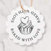 Backwaren mit Liebe Minimal cupcake Business Geschenkanhänger (Vorderseite)
