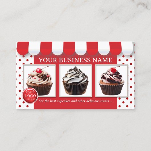 Backwaren oder Eiscreme Visitenkarte (Vorderseite)