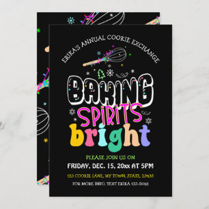 Backwaren Spirituosen Bright Cookie Exchange Urlau Einladung