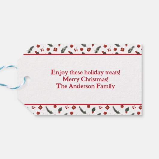 Backwaren Spirituosen Bright Cookie Weihnachtsfeie Geschenkanhänger (Rückseite Horizontal)