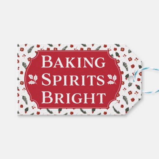 Backwaren Spirituosen Bright Cookie Weihnachtsfeie Geschenkanhänger (Vorderseite (Horizontal))
