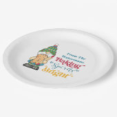 Backwaren Spirituosen Bright Cookie Weihnachtsfeie Pappteller (Schrägansicht)