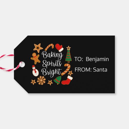 Backwaren Spirituosen Bright Lebkuchen Weihnachtsk Geschenkanhänger (Rückseite Horizontal)