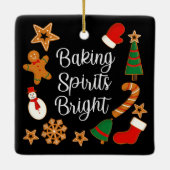 Backwaren Spirituosen Bright Lebkuchen Weihnachtsk Keramikornament (Rückseite)